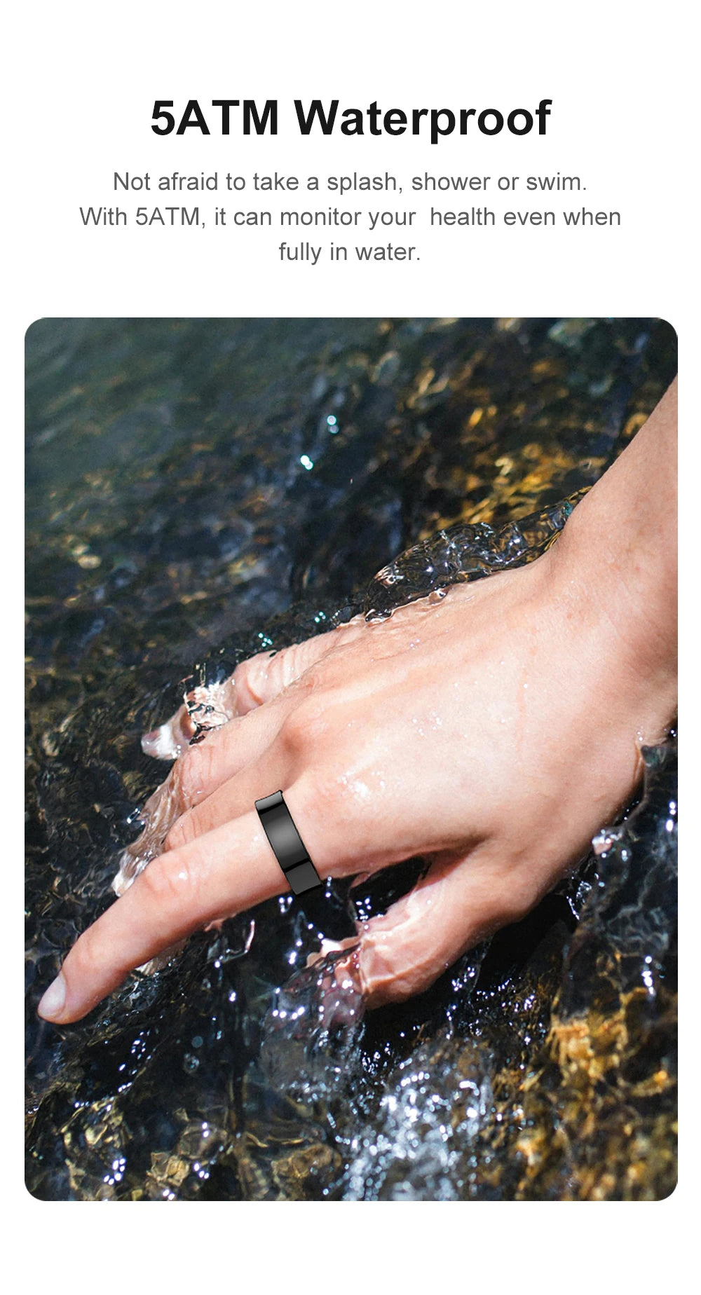 Smart Ring for Men & Women – Body Temperature, Sleep & Health Monitor | Compatible with iOS & Android