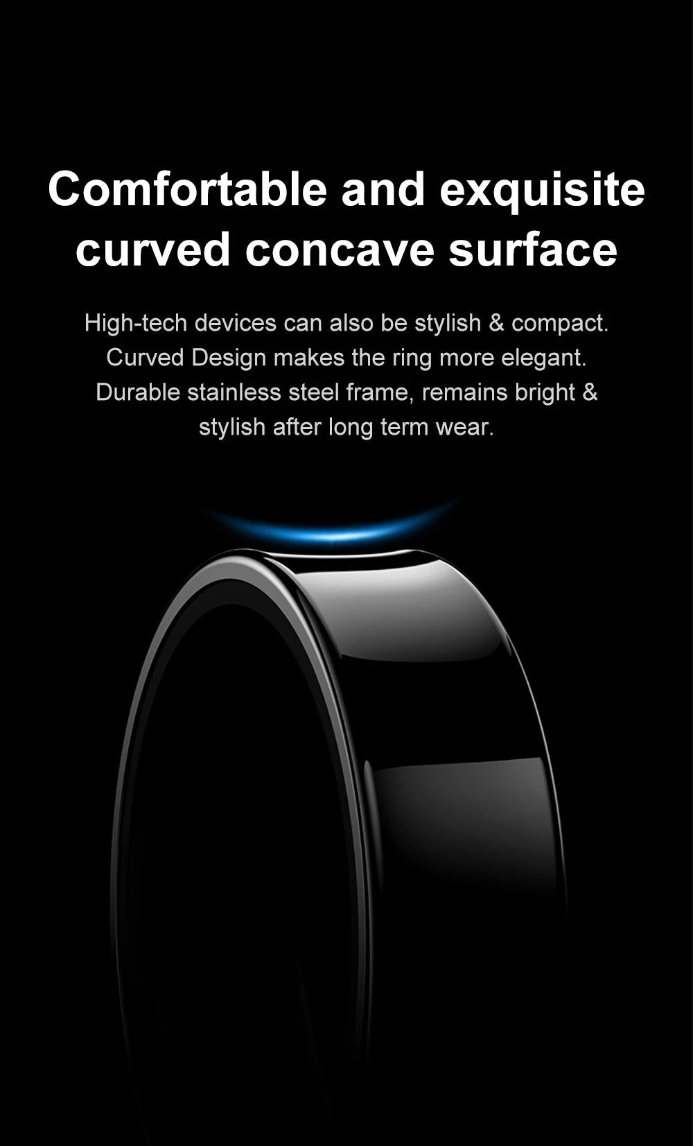 Smart Ring for Men & Women – Body Temperature, Sleep & Health Monitor | Compatible with iOS & Android